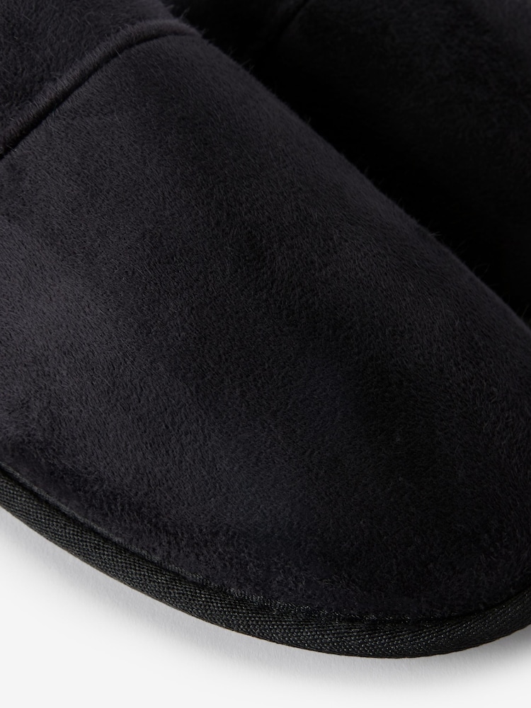 Black Mule Slippers with Faux Lining - Image 4 of 4