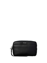 Calvin Klein Black Raised Logo Pouch - Image 1 of 3