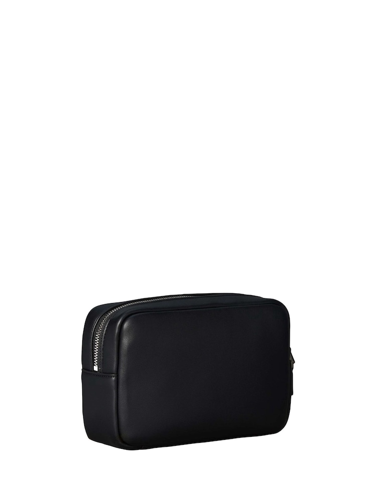 Calvin Klein Black Raised Logo Pouch - Image 2 of 3