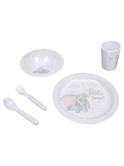 Disney 5 Piece White Magical Beginnings Dumbo Crockery Set - Image 1 of 2