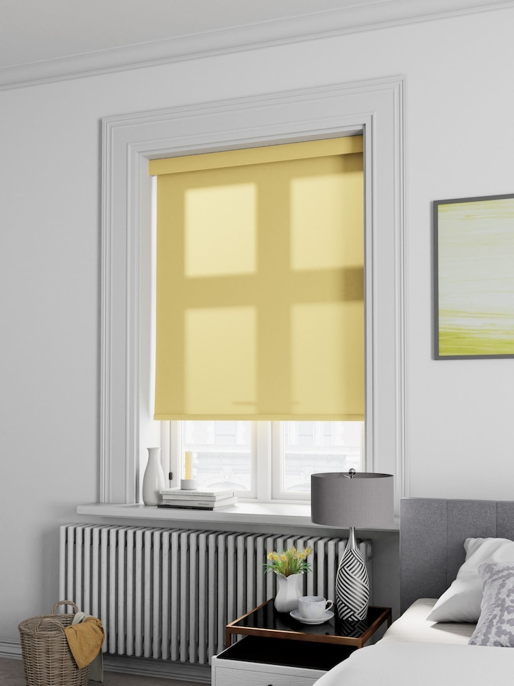Ochre Yellow Asher Made To Measure Light Filtering Roller Blind - Image 2 of 5