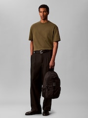 Calvin Klein Black Emblem Logo Backpack - Image 1 of 4
