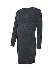 VERO MODA Black Maternity Soft Touch Round Neck Knitted Jumper Dress - Image 5 of 5