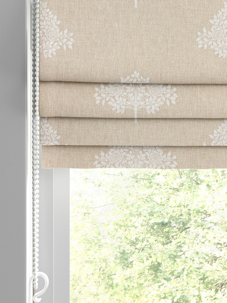 William Morris At Home Cream Marigold Tree Embroidery Made to Measure 100% Cotton Roman Blinds - Image 2 of 6