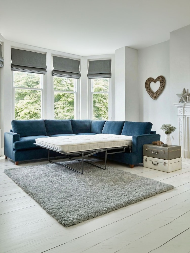 Willow & Hall Royal Blue Fyfield Sofa Bed - Image 5 of 5 Willow & Hall Royal Blue Fyfield Sofa Bed - Image 5 of 5