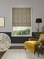 William Morris At Home Grey Acanthus Made to Measure 100% Cotton Roman Blinds - Image 1 of 6
