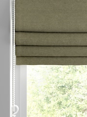William Morris At Home Green Lodden Embroidery Made to Measure 100% Cotton Roman Blinds - Image 2 of 6