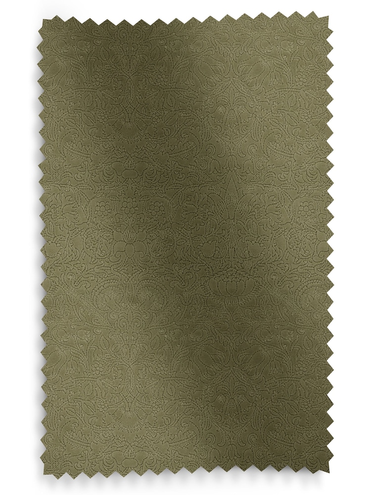 William Morris At Home Green Lodden Embroidery Made to Measure 100% Cotton Roman Blinds - Image 6 of 6