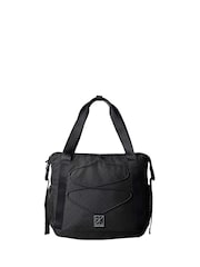 Calvin Klein Black Water-Repellent Jacquard Tote Bag - Image 2 of 4
