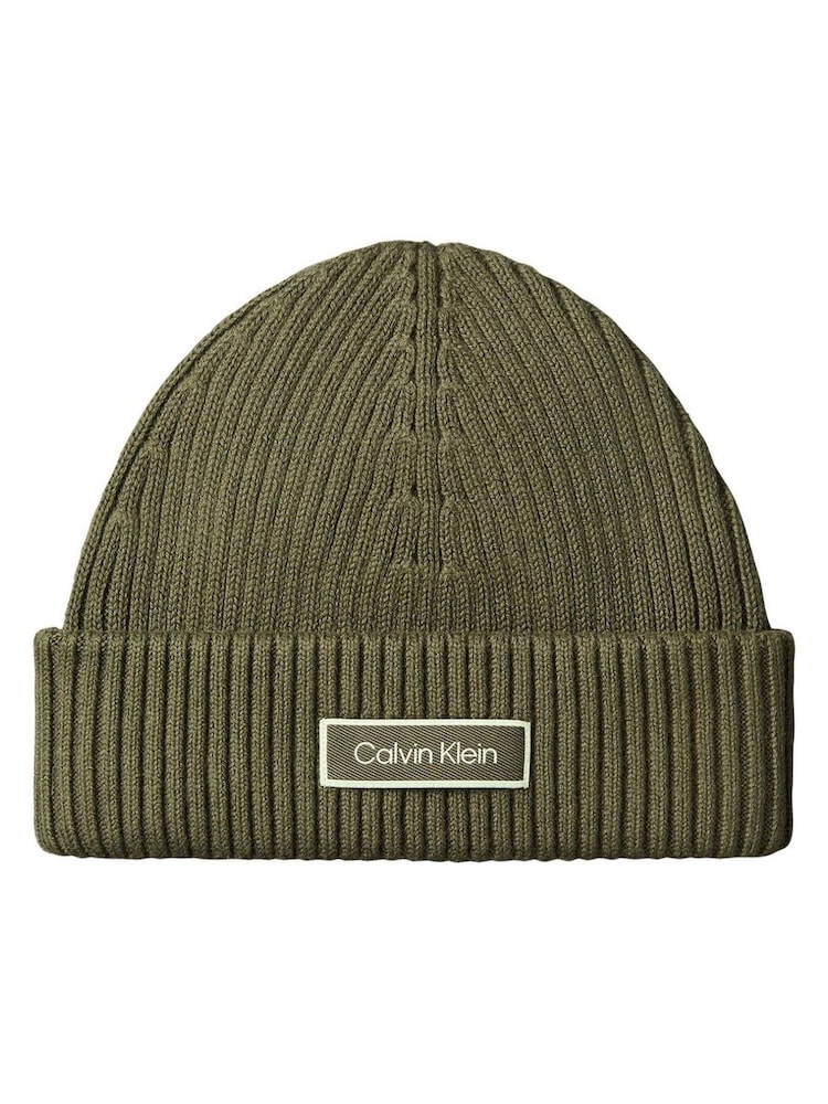 Calvin Klein Brown Cotton Fisherman Beanie - Image 1 of 3 Calvin Klein Brown Cotton Fisherman Beanie - Image 1 of 3