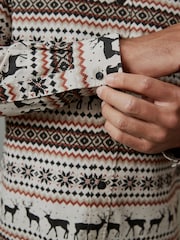 Natural Fairisle Pattern Christmas Printed Long Sleeve Shirt - Image 6 of 9
