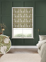 William Morris At Home Green Pimpernel Made to Measure 100% Cotton Roman Blinds - Image 1 of 6