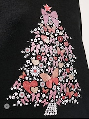 Yours Curve Glitter Christmas Tree Novelty Sweatshirt - صورة 4 من 6