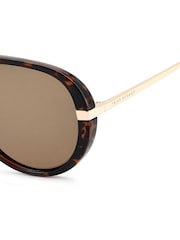 Prive Revaux Brown Unisex Oversized Pilot Sunglasses - Image 4 of 5