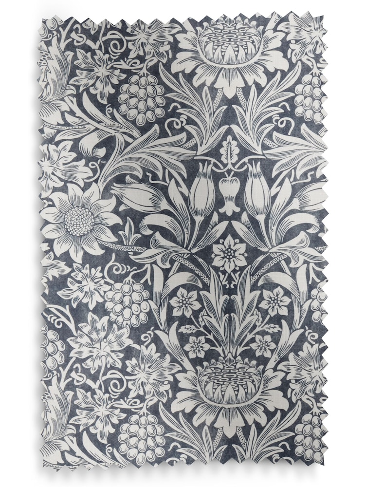 William Morris At Home Blue Sunflower Made to Measure 100% Cotton Roman Blinds - Image 6 of 6