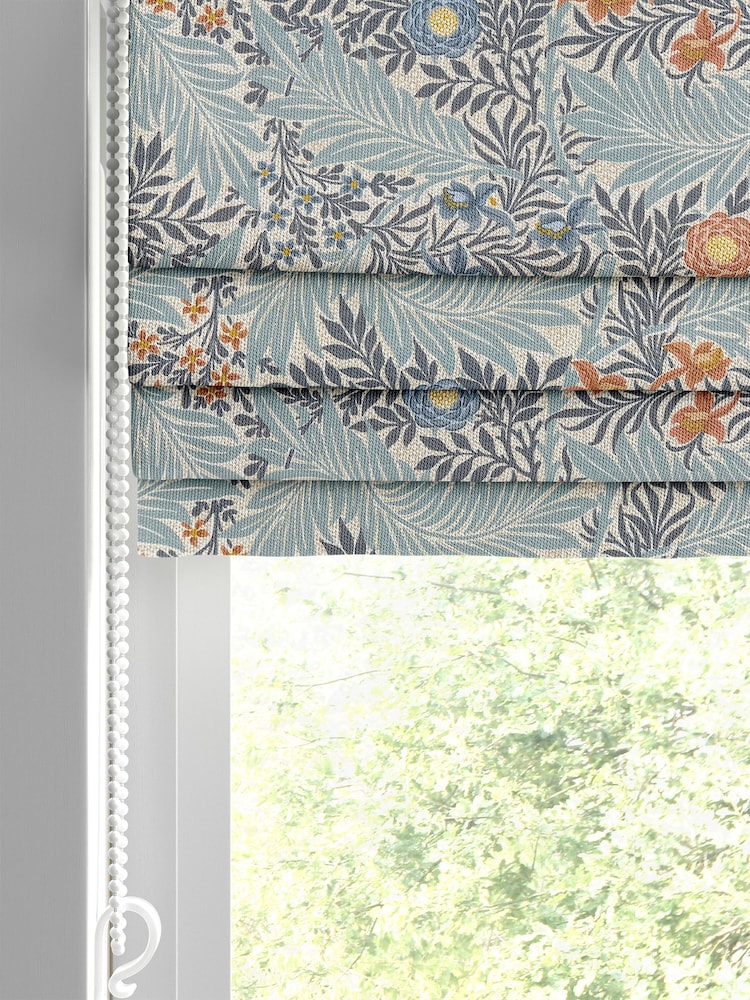 William Morris At Home Blue Larkspur Made to Measure 100% Cotton Roman Blinds - Image 2 of 6