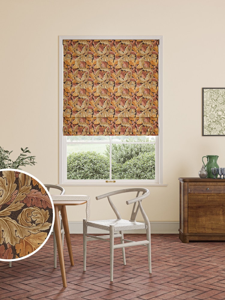 William Morris At Home Natural Acanthus Made to Measure 100% Cotton Roman Blinds - Image 1 of 6