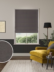 William Morris At Home Grey Lodden Embroidery Made to Measure 100% Cotton Roman Blinds - Image 1 of 6