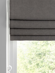 William Morris At Home Grey Lodden Embroidery Made to Measure 100% Cotton Roman Blinds - Image 2 of 6