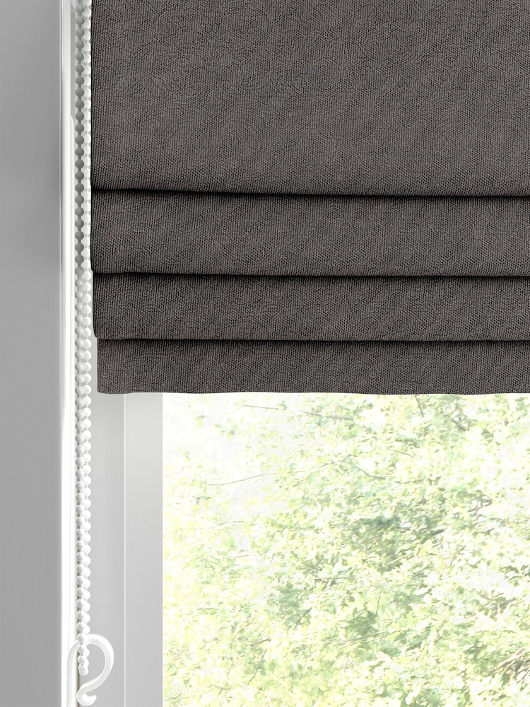 William Morris At Home Grey Lodden Embroidery Made to Measure 100% Cotton Roman Blinds - Image 2 of 6