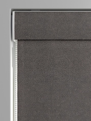 William Morris At Home Grey Lodden Embroidery Made to Measure 100% Cotton Roman Blinds - Image 3 of 6