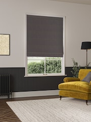 William Morris At Home Grey Lodden Embroidery Made to Measure 100% Cotton Roman Blinds - Image 5 of 6