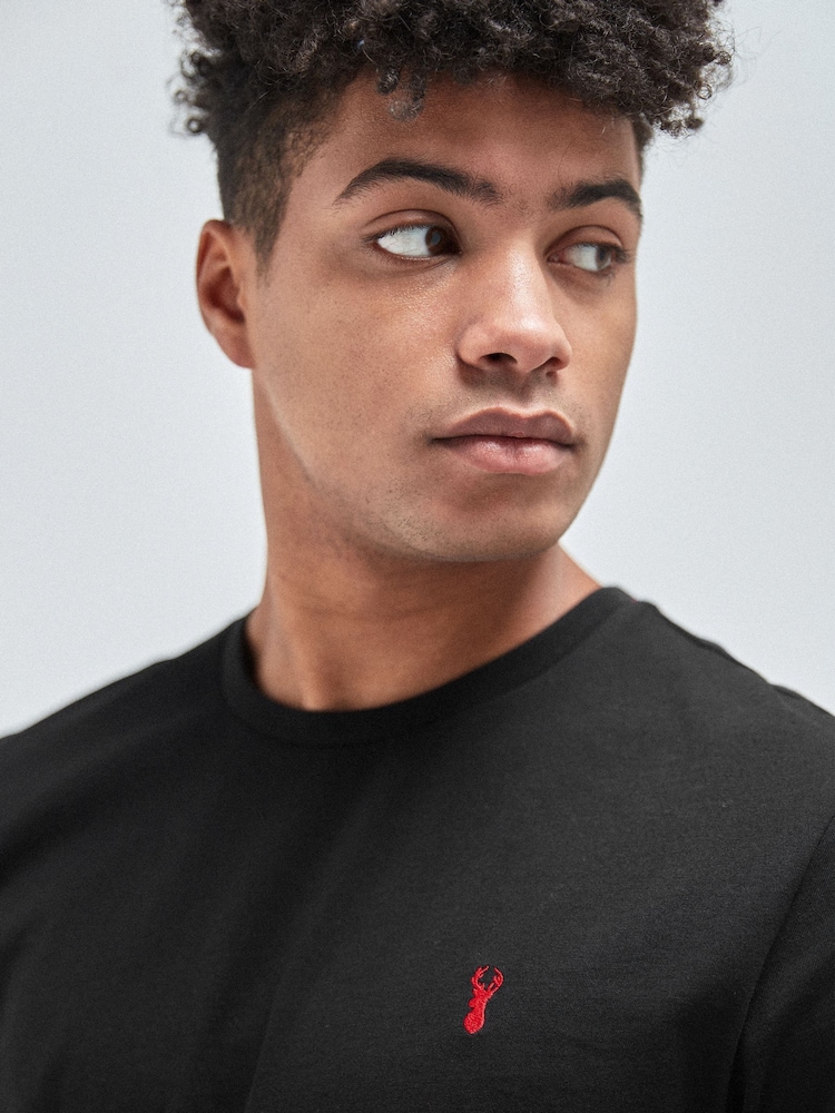 Noir - Ajustement régulier - 100% Coton T-shirt cerf - Image 3 of 5