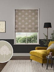 William Morris At Home Natural Marigold Tree Embroidery Made to Measure 100% Cotton Roman Blinds - Image 1 of 6