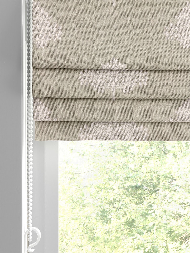 William Morris At Home Natural Marigold Tree Embroidery Made to Measure 100% Cotton Roman Blinds - Image 2 of 6