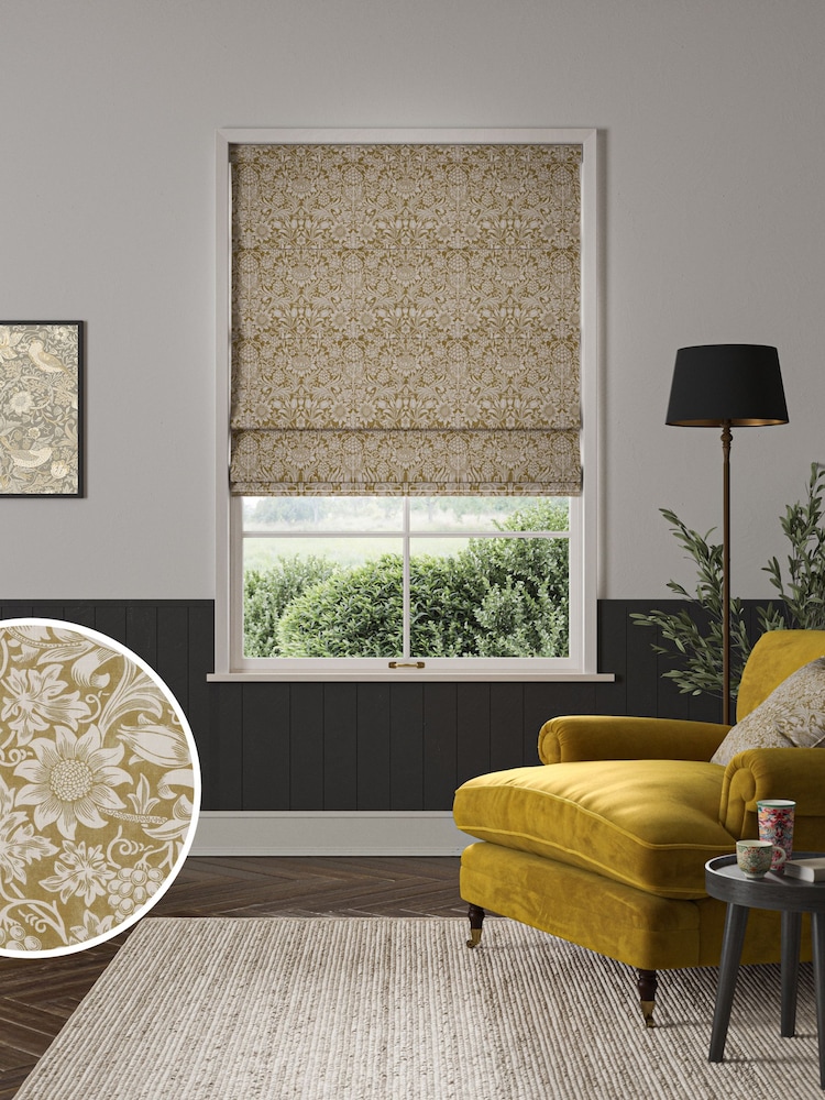 William Morris At Home Yellow Sunflower Made to Measure 100% Cotton Roman Blinds - Image 1 of 6