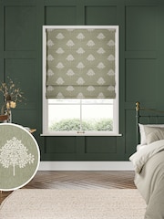 William Morris At Home Green Marigold Tree Embroidery Made to Measure 100% Cotton Roman Blinds - Image 1 of 6