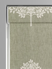 William Morris At Home Green Marigold Tree Embroidery Made to Measure 100% Cotton Roman Blinds - Image 3 of 6