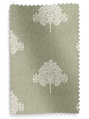 William Morris At Home Green Marigold Tree Embroidery Made to Measure 100% Cotton Roman Blinds - Image 6 of 6