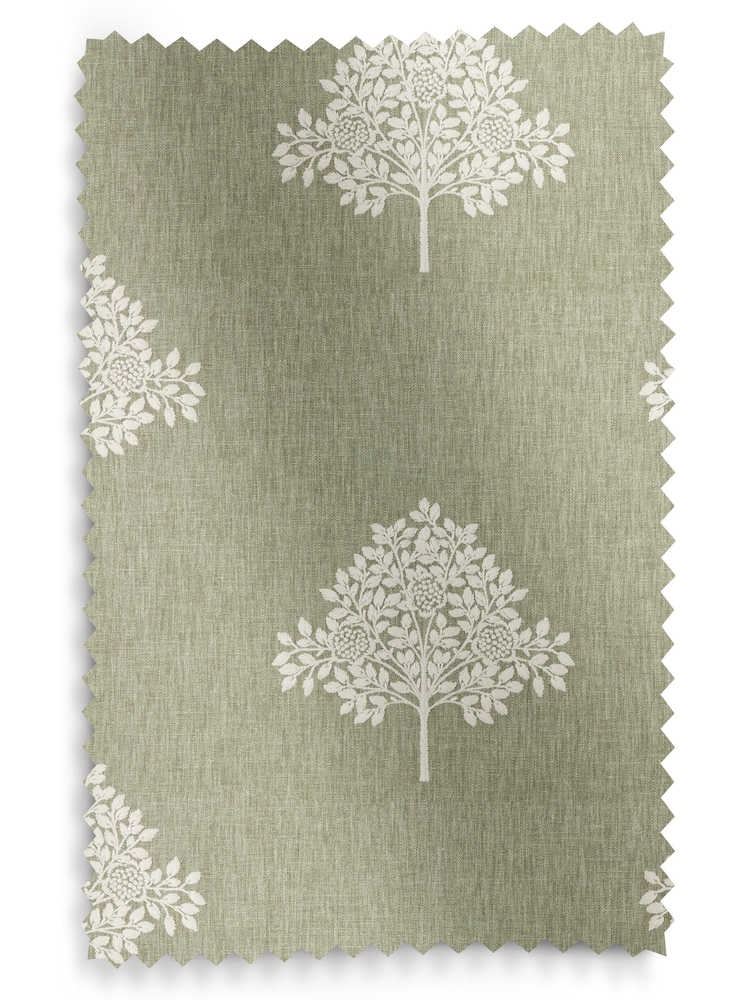 William Morris At Home Green Marigold Tree Embroidery Made to Measure 100% Cotton Roman Blinds - Image 6 of 6