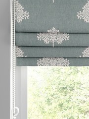 William Morris At Home Blue Marigold Tree Embroidery Made to Measure 100% Cotton Roman Blinds - Image 2 of 6