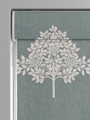 William Morris At Home Blue Marigold Tree Embroidery Made to Measure 100% Cotton Roman Blinds - Image 3 of 6