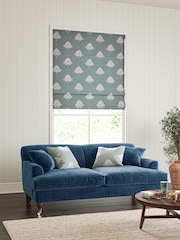 William Morris At Home Blue Marigold Tree Embroidery Made to Measure 100% Cotton Roman Blinds - Image 5 of 6