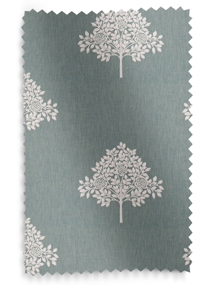 William Morris At Home Blue Marigold Tree Embroidery Made to Measure 100% Cotton Roman Blinds - Image 6 of 6