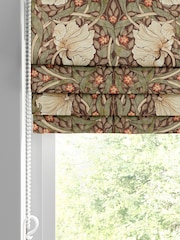 William Morris At Home Green Pimpernel Velvet Made to Measure Roman Blinds - Image 2 of 6