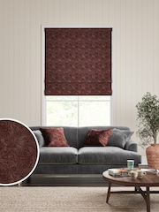 William Morris At Home Red Burgundy Marigold Velvet Made to Measure Roman Blinds - Image 1 of 6