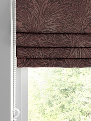 William Morris At Home Red Burgundy Marigold Velvet Made to Measure Roman Blinds - Image 2 of 6