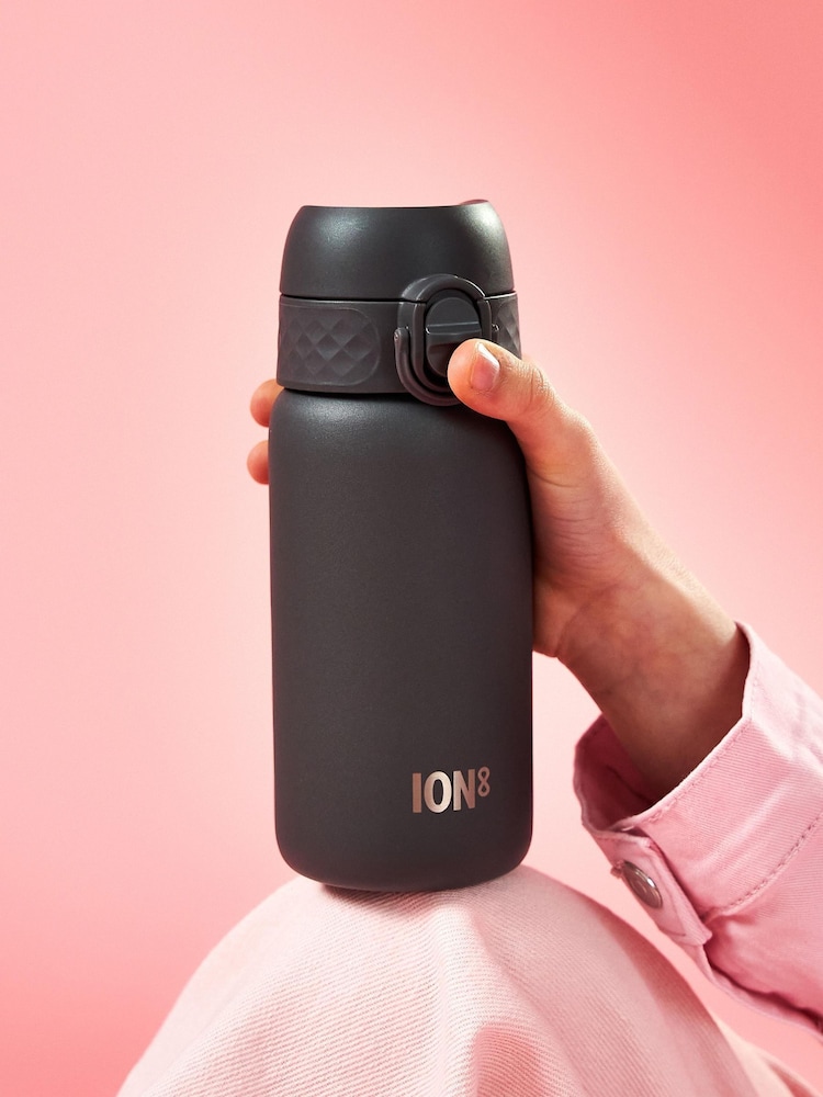 Ion8 Grey Lightweight Steel Water Bottle 400ml - Image 2 of 6