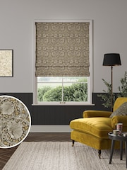 William Morris At Home Grey Pimpernel Velvet Made to Measure Roman Blinds - Image 1 of 6