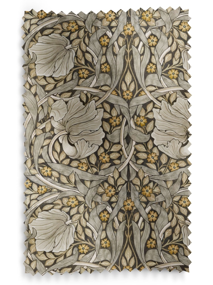 William Morris At Home Grey Pimpernel Velvet Made to Measure Roman Blinds - Image 6 of 6