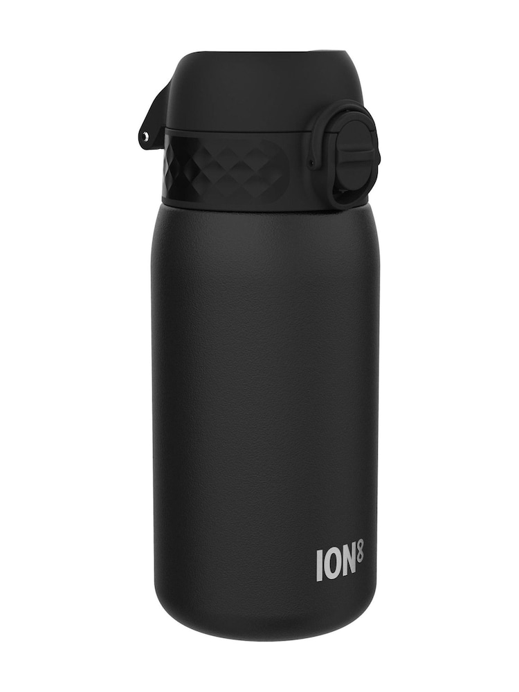 Ion8 Black Lightweight Steel Water Bottle 400ml - Image 1 of 5