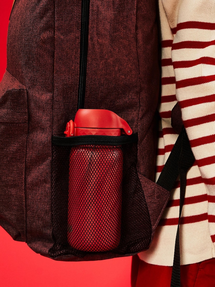 Ion8 Red Lightweight Steel Water Bottle 400ml - Image 2 of 3