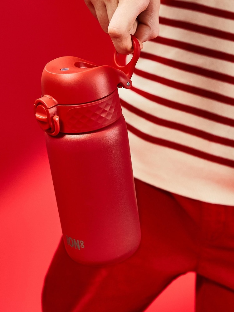 Ion8 Red Lightweight Steel Water Bottle 400ml - Image 3 of 3