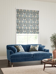 William Morris At Home Blue Pimpernel Velvet Made to Measure Roman Blinds - Image 5 of 6