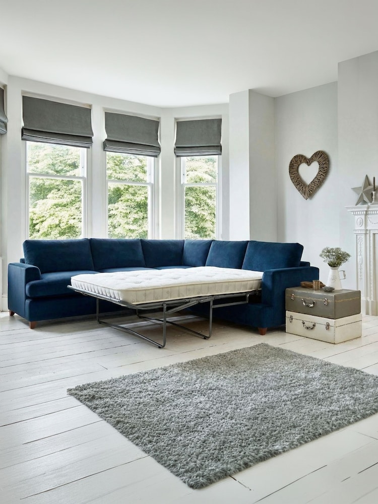 Willow & Hall Sapphire Blue Fyfield Sofa Bed - Image 5 of 5 Willow & Hall Sapphire Blue Fyfield Sofa Bed - Image 5 of 5