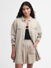 Barbour® International Beige Morgan Utility Overshirt - Image 1 of 6